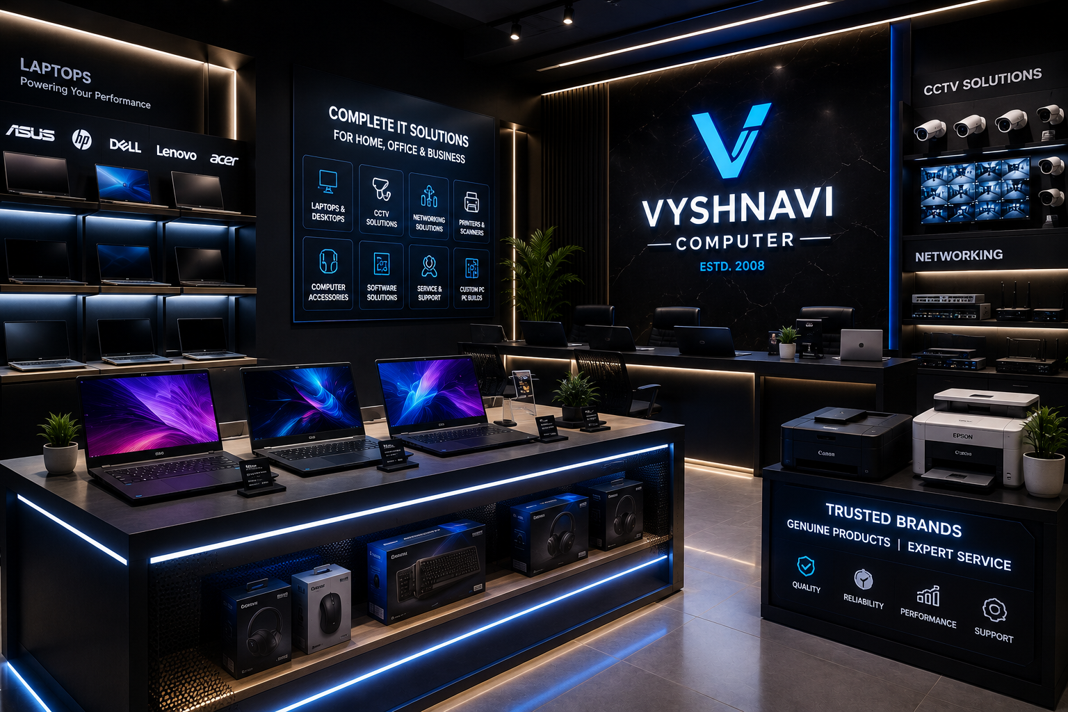 Vyshnavi Computer showroom near Apsara Theater, Governorpet, Vijayawada